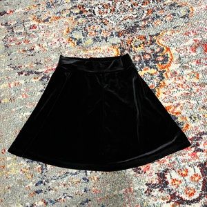 Pins and Needles velvet skater skirt.